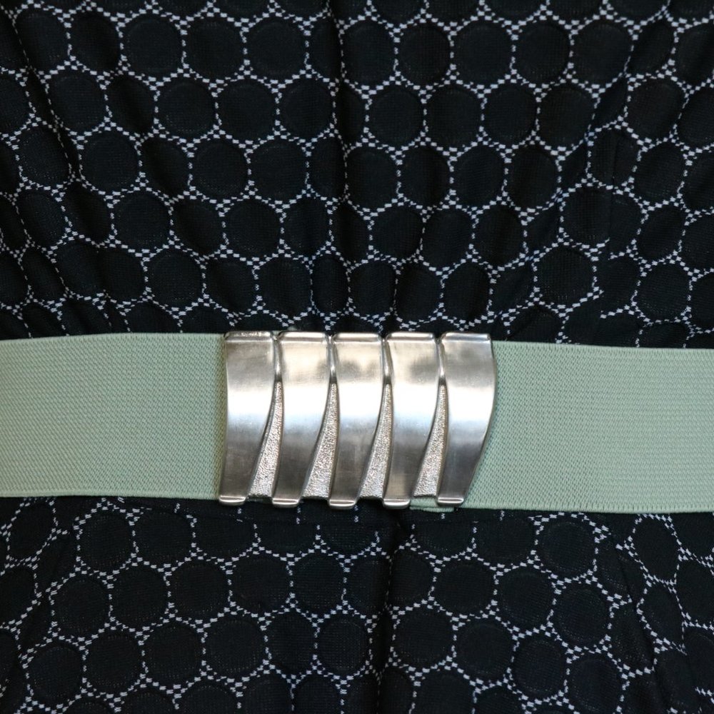 Vintage Olive Green Elastic Belt